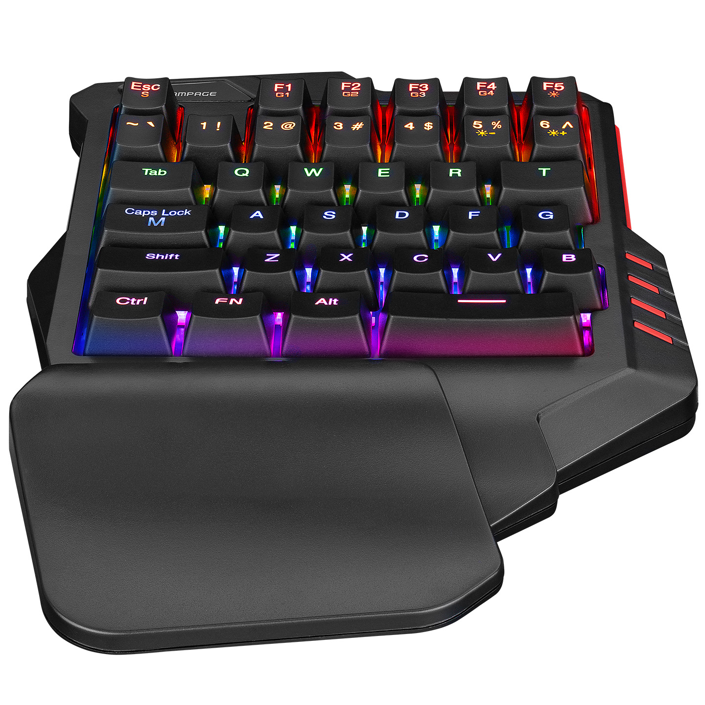 Rampage MIRACLE K1 Siyah USB Led Işıklı Q 35 Tuşlu Multimedya Mini Blue Switch Gaming Oyuncu Klavyesi